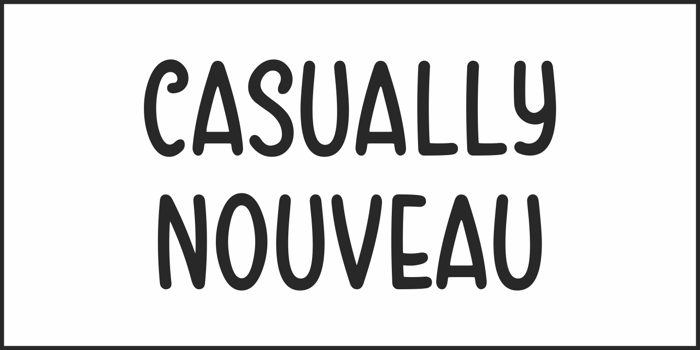 Beispiel einer Casually Nouveau JNL Regular-Schriftart